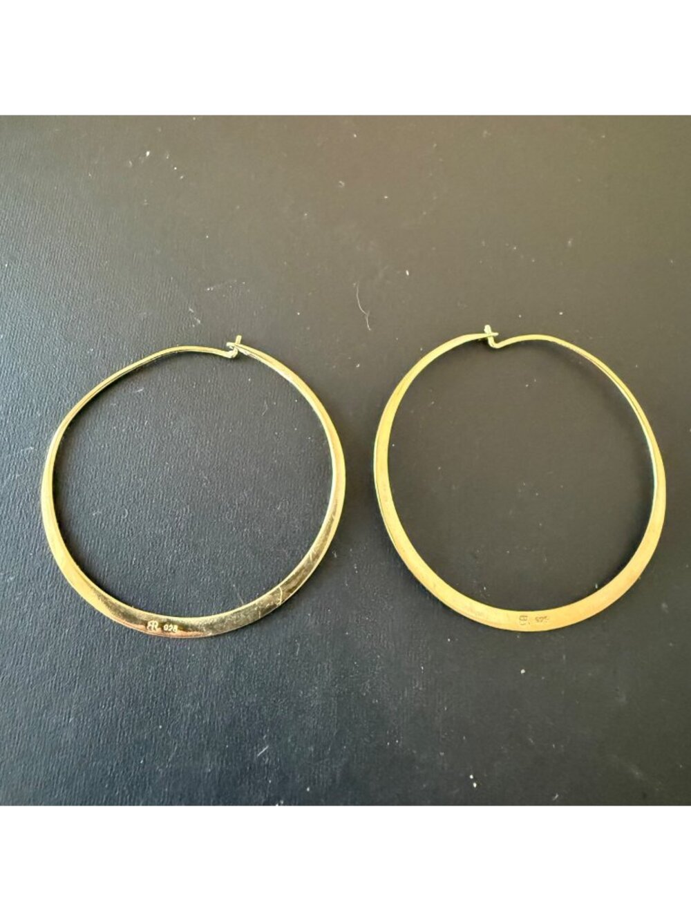 Banana Republic Sterling Silver 925 Flat Hoop Earrings